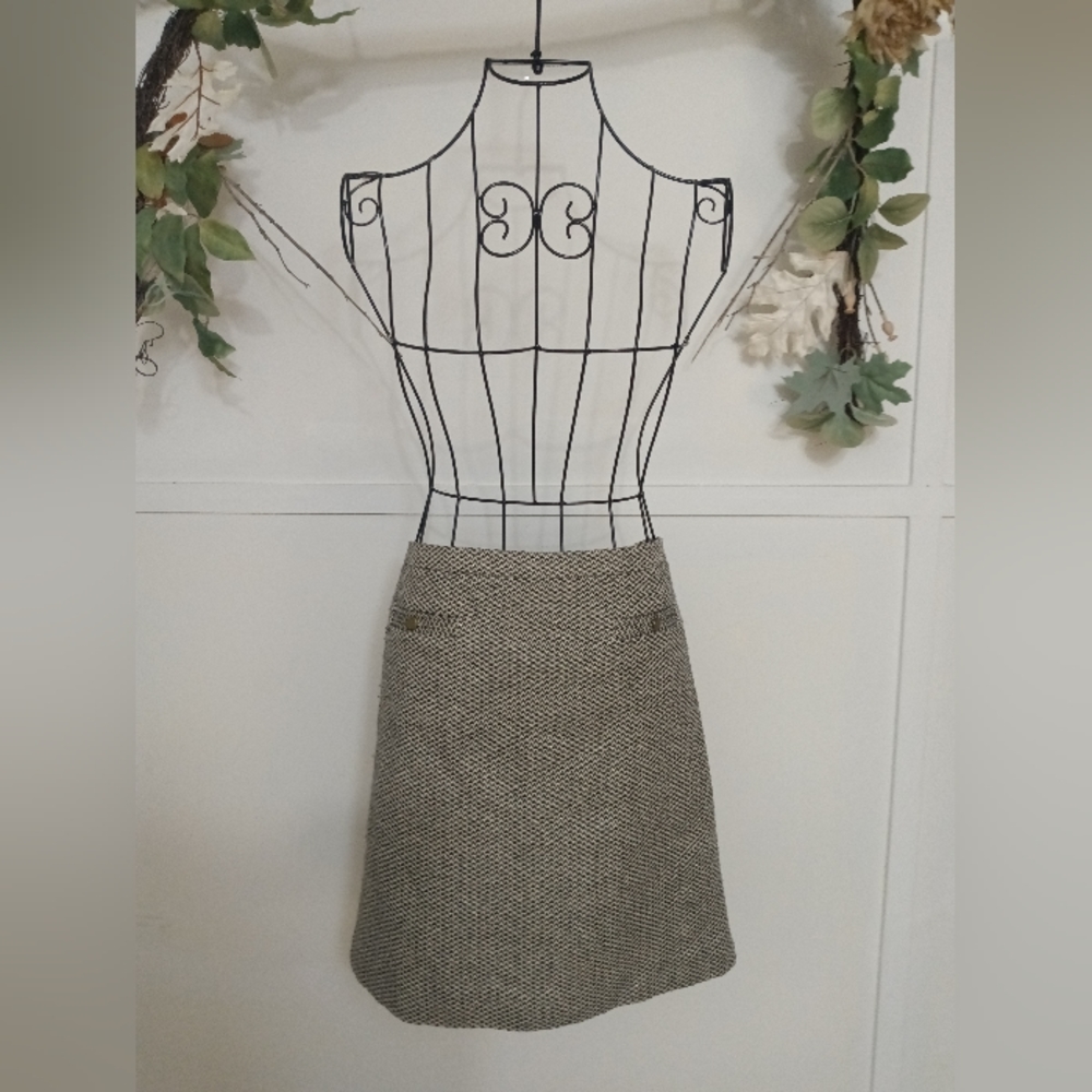 Loft Women's Tweed Metallic Thread Mini Skirt